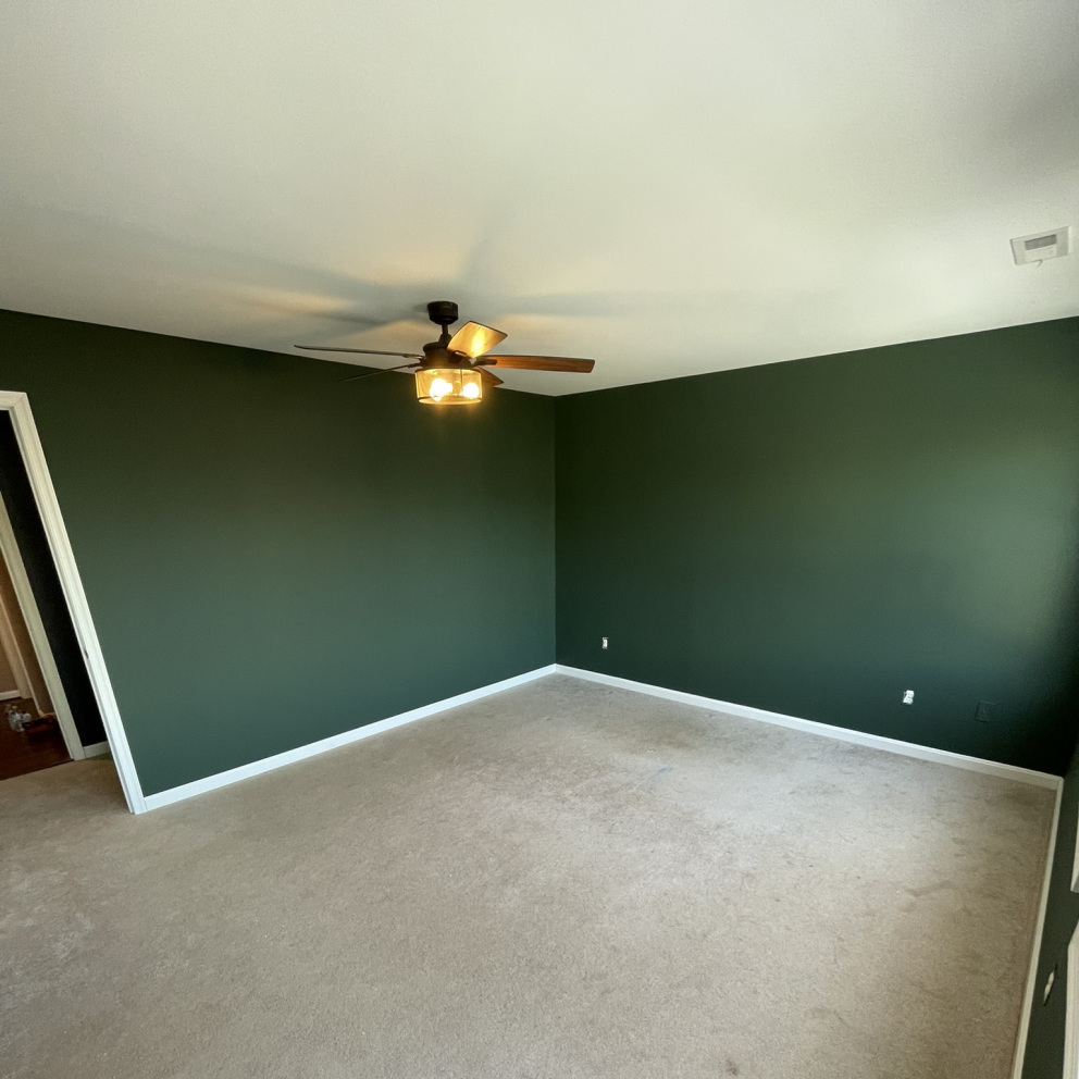 bedroom repaint clean